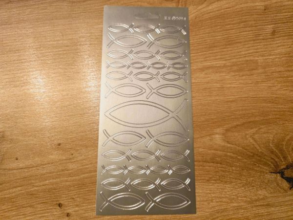 Sticker Motivsticker FISCHE in Silber - versch. Größen